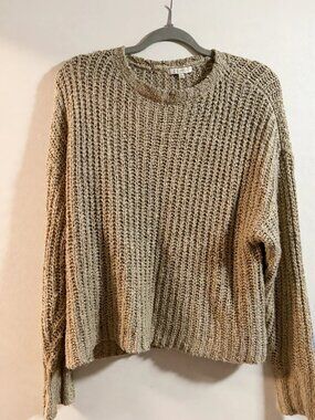Z SUPPLY BEIGE CHUNKY KNIT SWEATER S